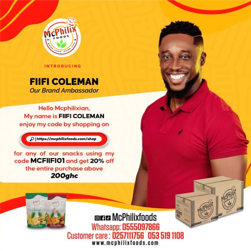 mcphilix foods brand ambassador fiifi coleman